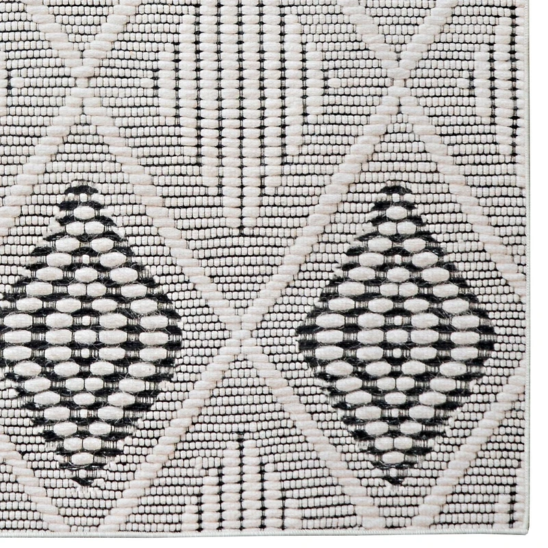 Tapis d'appoint Mirage Marko crème et gris de 3 pi x 5 pi