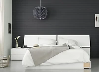 Ensemble de chambre à coucher 3 pièces Lumiere de Nexera, Blanc