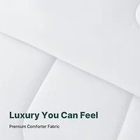 Beddora 7-Piece Bed a Bag – Includes Comforter, 2 Shams, Flat Sheet, Fitted Sheet & Pillowcases Ultra-Soft, All-Season, Queen Bright White