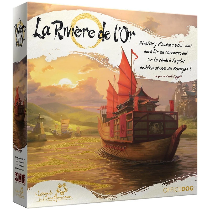 Asmodee - Office Dog - La Rivière de L'Or - Jeu de Plateau - 1 to 4 Joueurs - À partir de 14 ans - Français