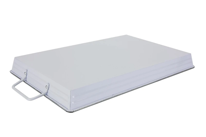 Accueil tendances plateau Rectangle en métal blanc,1 pièce