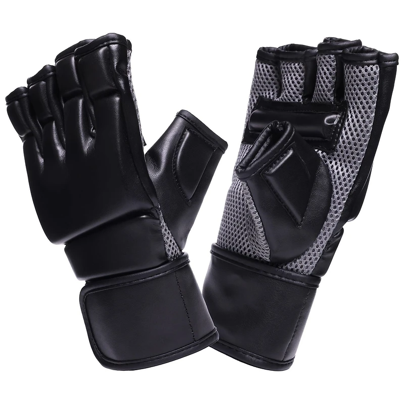 GoZone 5oz MMA Kickboxing Gloves – Black/Grey