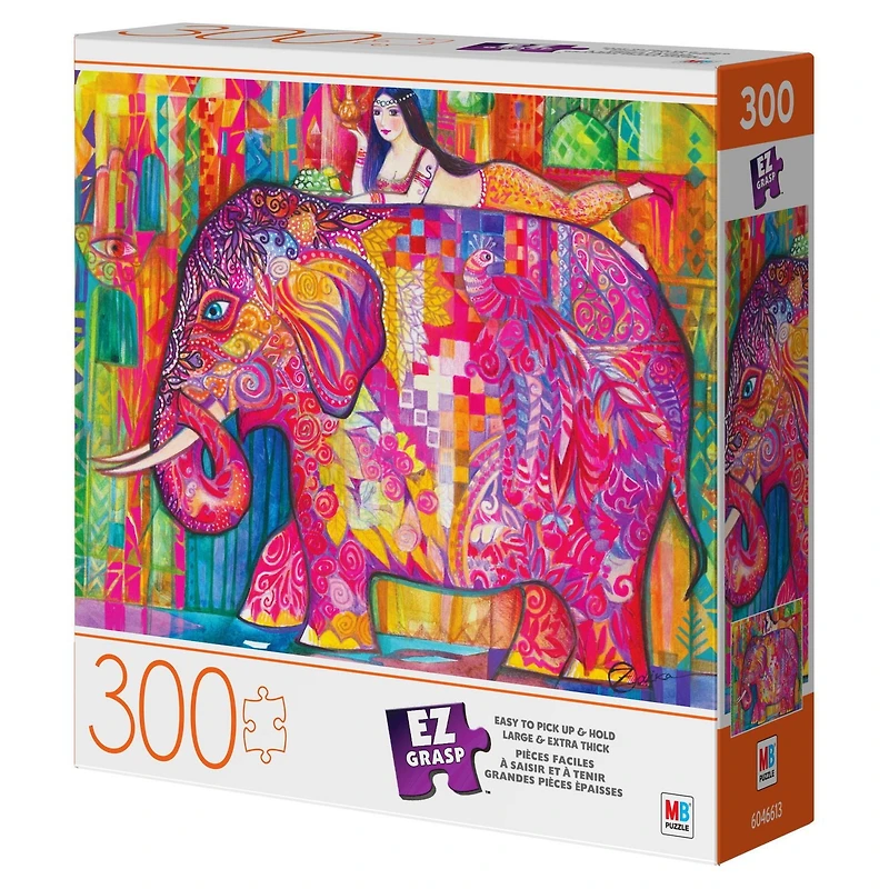EZ Grasp, Puzzle de 300 pièces, pour adultes et enfants à partir de 8 ans, Éléphant rose