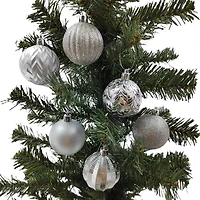 Holiday Time 24 Count Shatterproof Ornaments-Silver