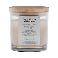 Better Homes & Gardens Smoky Gray Mist Scented 2-Wick Ombre Jar Candle 12oz