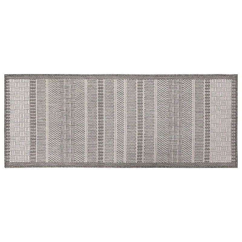 Tapis tissé plat de 2 pi x 5 pi, Fresco Tonal Weave gris