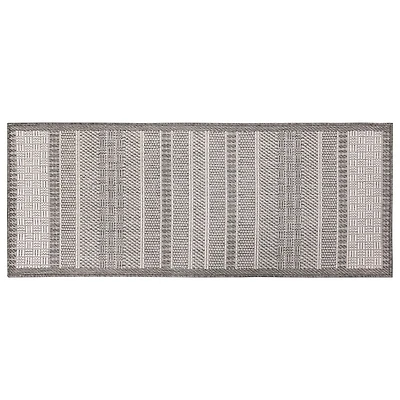 Tapis tissé plat de 2 pi x 5 pi, Fresco Tonal Weave gris