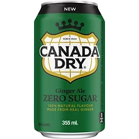 Soda Gingembre Zero Sucre Canada Dry Canette 355 mL, 12 Pack 12 x 355 mL