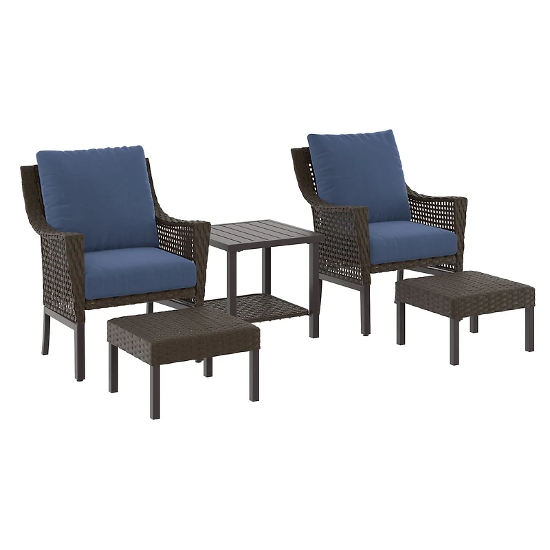 Ensemble causerie 5 pièces pour patio Belmont HOMETRENDS