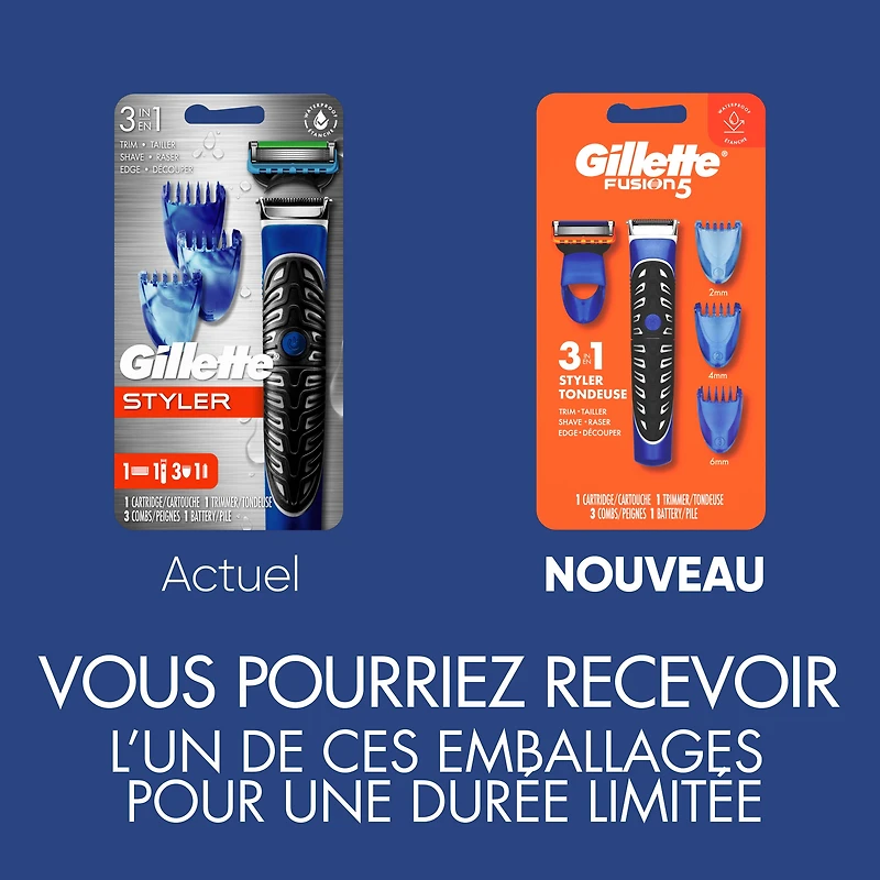 Gillette Fusion5 Styler Facial Hair Trimmer for Men, All-in-One Shave, Trim, and Edgeillette Trimmer for Men’s Grooming, 1CT