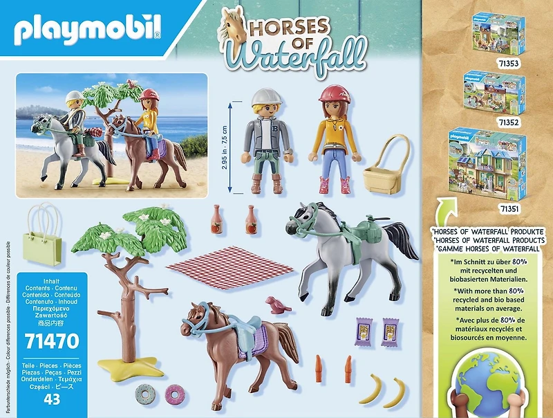 Playmobil Horseback riding trip to the beach, Horses of Waterfall