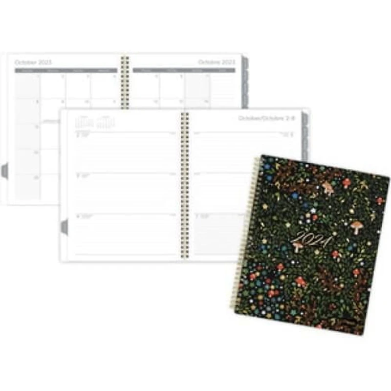 Mead Large Garden Party Dark 2024 Weekly/Monthly Planner