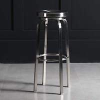 Plata Import Stainless Steel Stool Rotating Counter 26"  Chair Home Round Dining Chair Height Kitchen Coffee Shop
