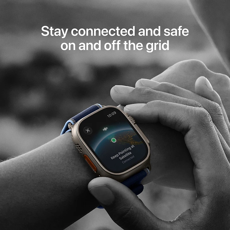Apple Watch Ultra 3 GPS + Cellular - Boîtier 49 mm en titane noir Bracelet Océan noir