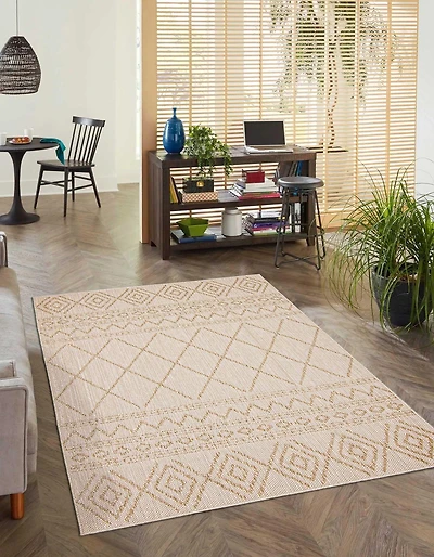Tapis ECARPET Style Jute pour Chambre à Coucher, Salon