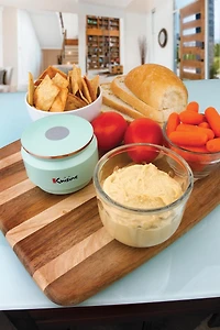 Cordless/Rechargeable Chopper with USB cord & Glass Bowl, Green