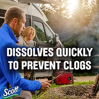 Scott Rapid-Dissolving Toilet Paper for RVs & Boats, 48 Double Rolls