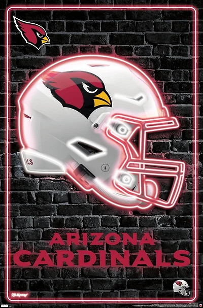 NFL Arizona Cardinals - Neon Helmet 23 Wall Poster, 22.375" x 34"