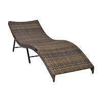 Chaise longue pliante en osier Belmont de hometrends