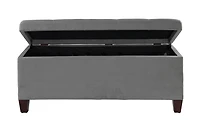 Charlotte Grey Shoe Storage Ottoman