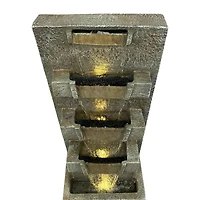 Angelo Décor Fontaine déversement quatro avec pompe écoénergétique et éclairage DEL
