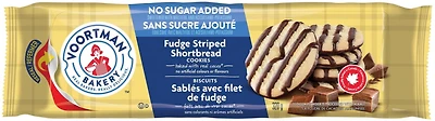 Voortman No Sugar Added Fudge Striped Shortbread Cookies, 320 g