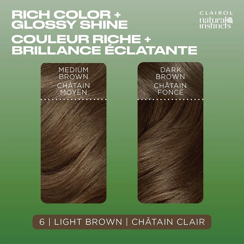 Clairol Natural Instincts Demi-Permanent Hair Color, Vegan Hair Dye, Made with coconut oil and aloe vera