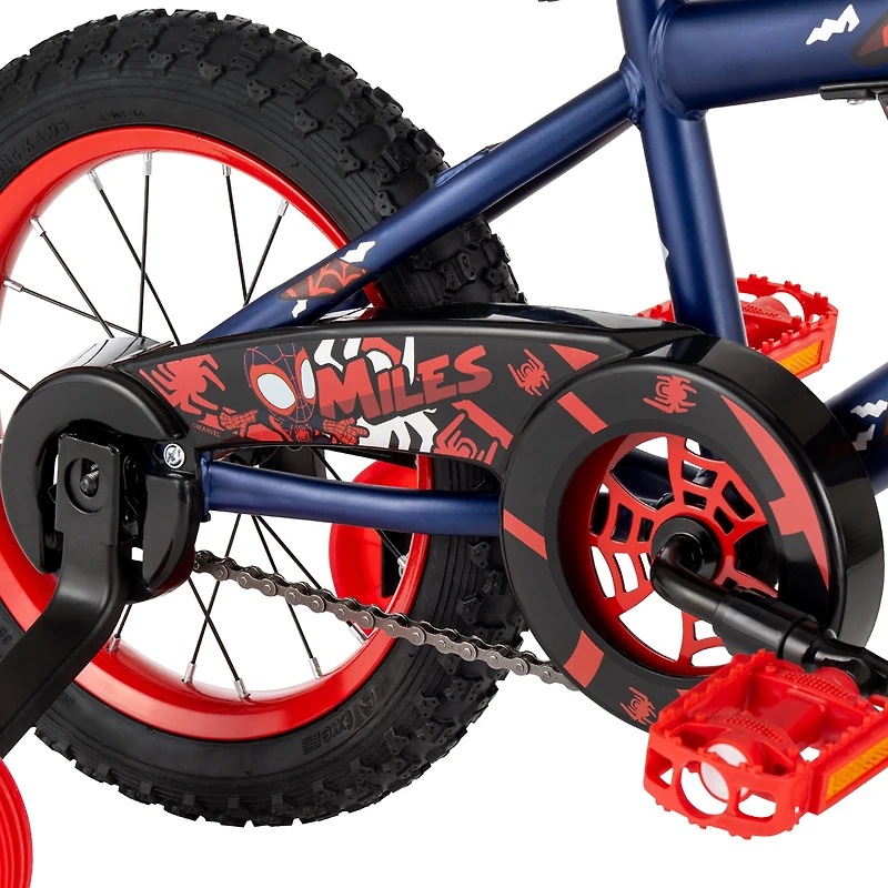 Huffy 14-inch Spidey and His Amazing Friends Boys’ Bike featuring Miles, Blue, 4-6 years old