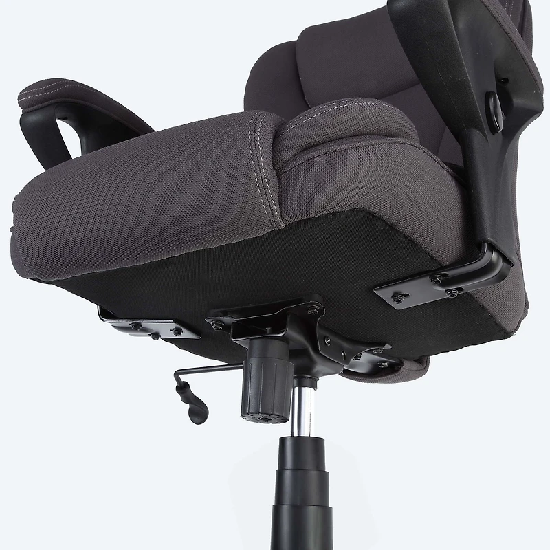 Serta – Fauteuil de direction pivotant en tissu maillé pour taille forte, gris