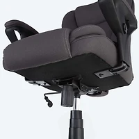 Serta – Fauteuil de direction pivotant en tissu maillé pour taille forte, gris