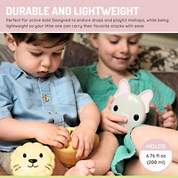 melii Animal Snack Containers with Finger Trap for Toddlers, Kids and Adults