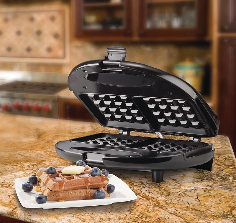 Brentwood Non-Stick Dual Waffle Maker, Black