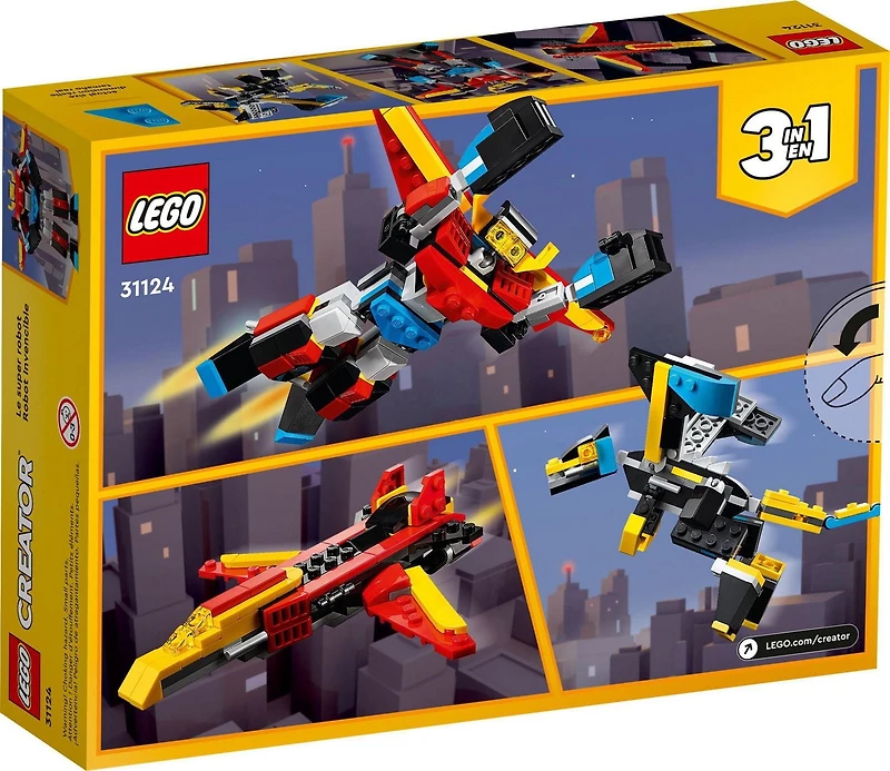 LEGO Creator 3-en-1 Le super robot 31124 Ensemble de construction (159 pièces) Comprend 159 pièces, 6+ ans