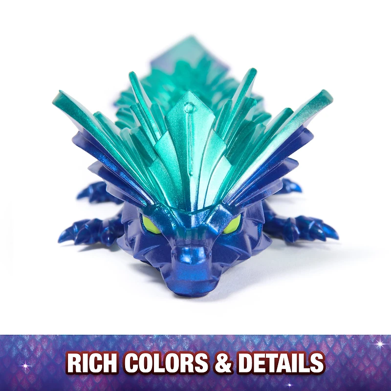 CrystaLynx Dragons, Figurine articulée dragon à collectionner de 32 cm et œuf d'exposition dans une boîte surprise, jouet à manipuler pour bureau à domicile et décor de bureau