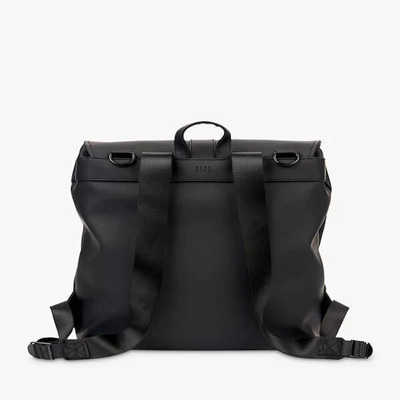 Bababing Sorm Sac à Langer Unisexe - Sac à Dos à Bandoulières Élégant et Pratique - 100% Imperméable en Caoutchouc PU Noir - Grande Capacité pour Tous les Accessoires Bébé - Idéal pour les Parents à l