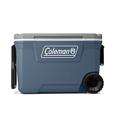 Coleman Classic Series 62-Quart Wheeled Camping Cooler, Lakeside Blue