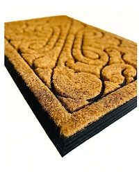 Extra Large Non-Slip Rubber Coir Door Mat – 24 Inch x 36 Inch, Rubber Ideal for Outdoor and Indoor Use