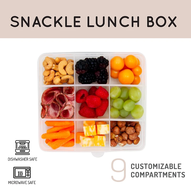 Melii Boîte Snackle Lunch à 9 compartiments