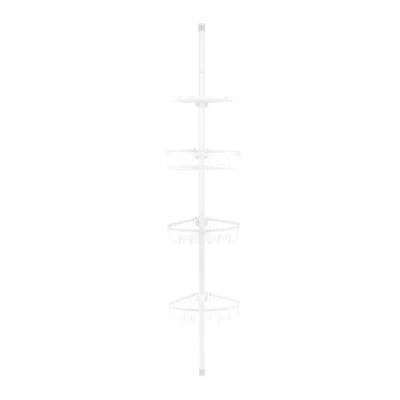 Era Valet de douche sur poteau blanc, hauteur réglable 82.5-96po