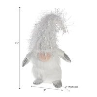 Christmas White Gnome Plush Sitter 11"