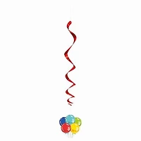 Bright Bonne Fete Hanging Swirl Decorations, Measures 32", 8ct