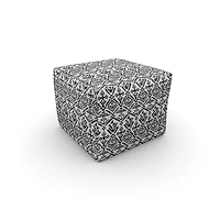Pouf Navajo de hometrends en blanc et noir