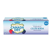CD Club Soda Triple Berry Fridge Pack Cans,355 mL, 12 Pack