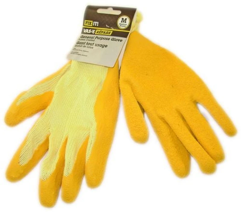 Gants tout usage enduits de latex, Moyens