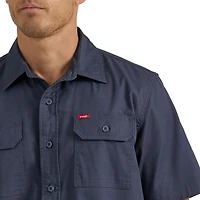Short Sleeve Foundation River Solid Twill Relaxed Fit Shirt