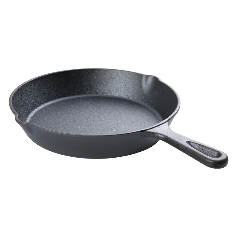 Mainstays 10.5" Round Non-Stick Pre-Seasoned Cast Iron Skillet, Black, Hand Wash Only