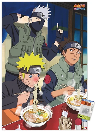 Naruto Shippuden - Food Wall Poster, 22.375" x 34" Framed