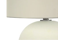 Monarch Specialties Lighting, 18"h, Table Lamp, Ivory / Cream Shade, Cream Ceramic, Contemporary