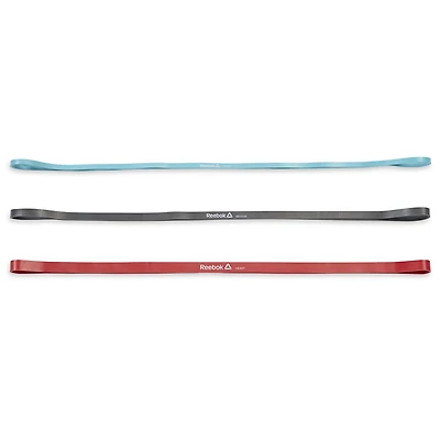 Reebok Delta Super Band Kit 3-Pack, Resistance Bands, Light Medium & Heavy Resistance