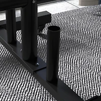 Soozier Support de plaques olympiques avec 4 roues, pour plaques et barres de 2"